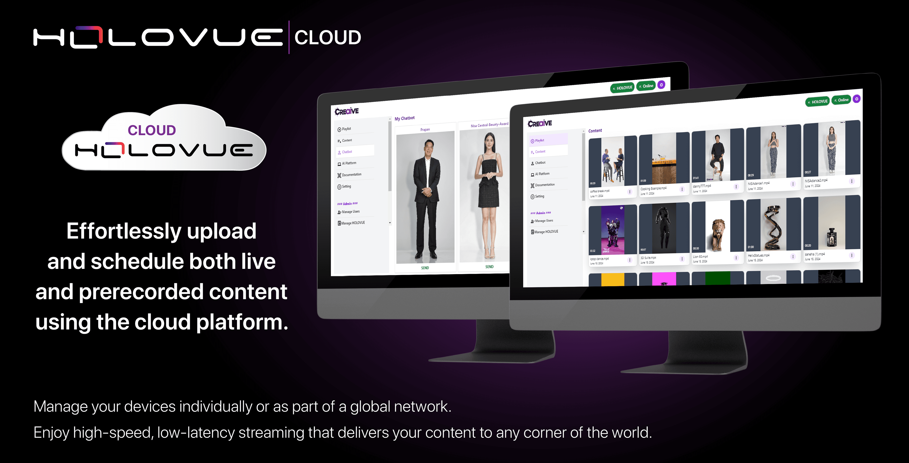 Holovue content management system